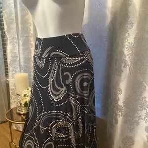 Blue and white maxi skirt